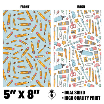 5"X8" School Supplies Box Backer (25 pcs.)
