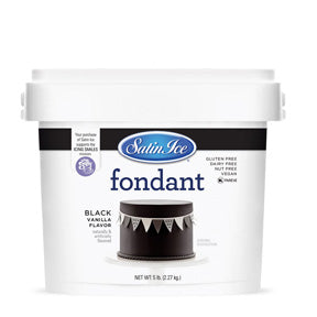 5 lb. Black Satin Ice Fondant