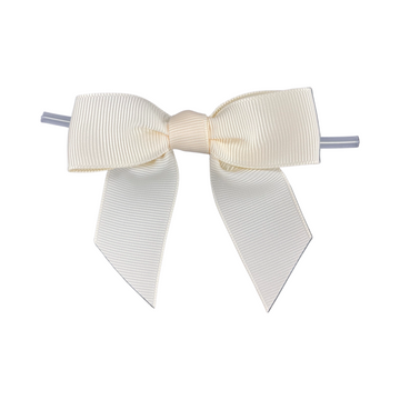 Ivory/Cream Pre-Tied Bow on a Wire