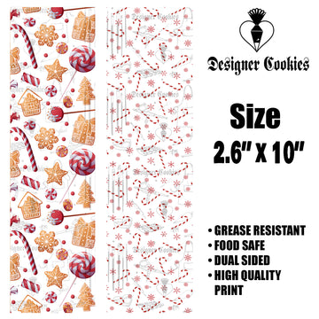 Gingerbread Backer Food Safe Grease Resistant Skinny Bag Backer