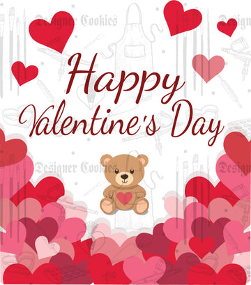 Teddy Bear Happy Valentine's Physical Tag (25 pcs.)