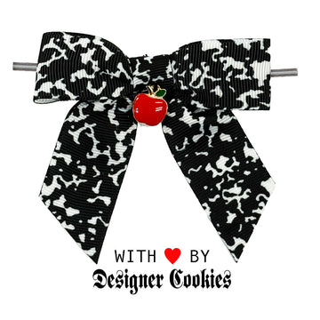 Composition Notebook Bow with Apple Charm
