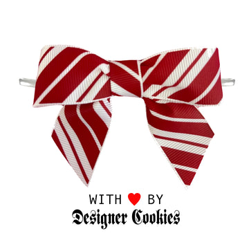 Candy Cane Stripe Bow on a wire