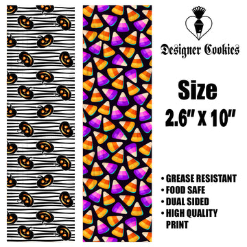 Candy Corn Backer Food Safe Grease Resistant Skinny Bag Backer