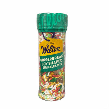 Wilton Gingerbread Boy Shaped Sprinkles Mix (1 bottle)