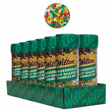 Wilton Gingerbread Boy Shaped Sprinkles Mix (1 bottle)