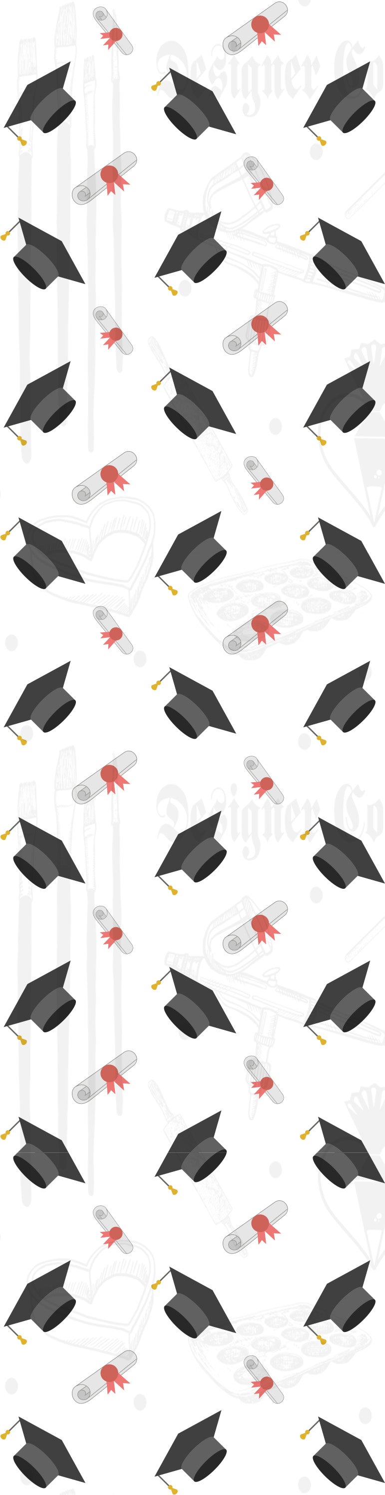 Graduation Backer Food Safe Grease Resistant Skinny Bag Backer