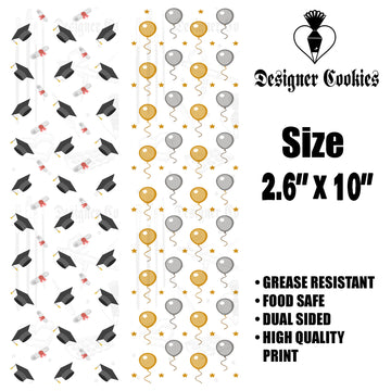 Graduation Backer Food Safe Grease Resistant Skinny Bag Backer