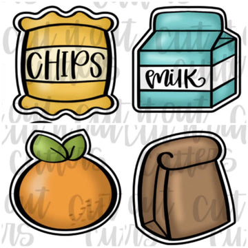 Lunch Box School Snack Cookie Cutter Set