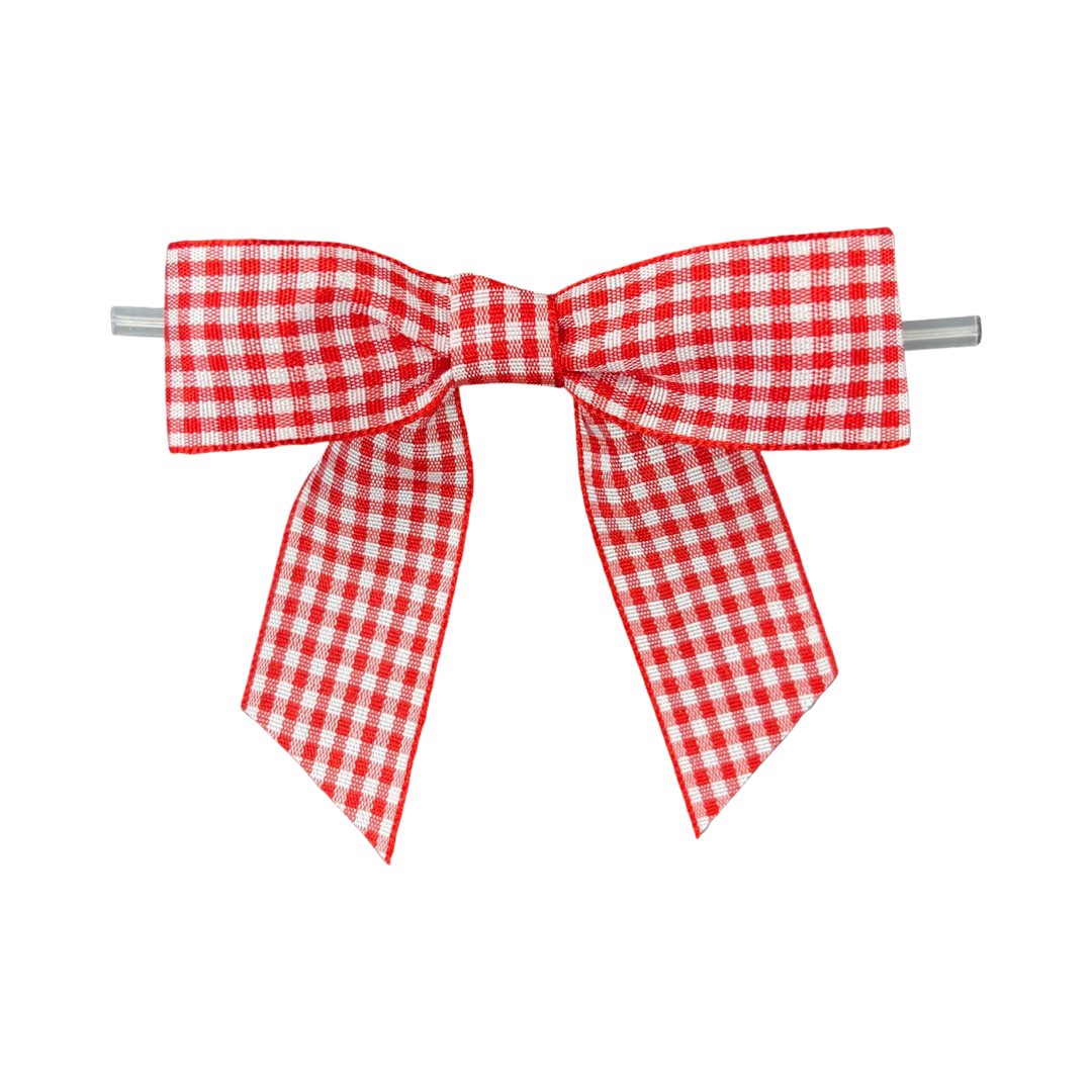 Red Gingham Ribbon, Red Gingham Bows