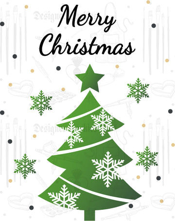 Whimsical Christmas Tree Physical Tag (25 pcs.)