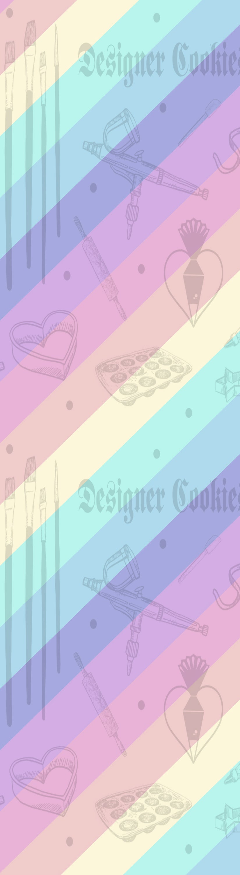Pastel Rainbow Greaseproof Foodsafe Bag Backer