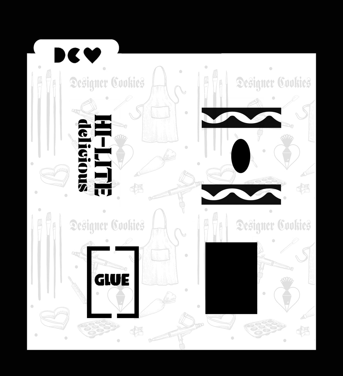 Skinny Mini School Coordinating Stencil Set (2 stencils)