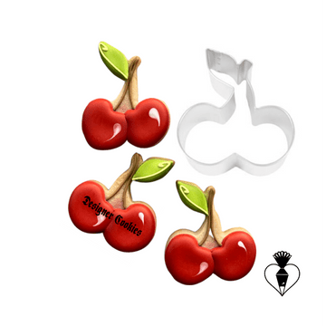 Cherry Cookie Cutter - Designer Cookies ® STUDIO
