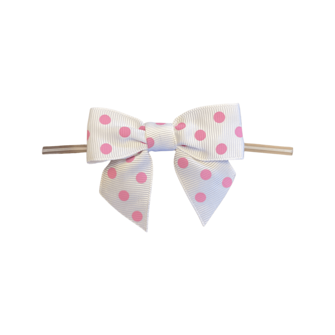 Assorted Polka Dot Pre-Tied Bows on a Wire - Designer Cookies ® STUDIO