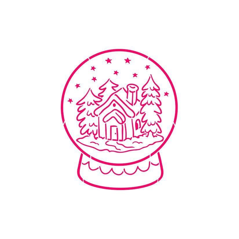 paint your own PYO snow globe cookie