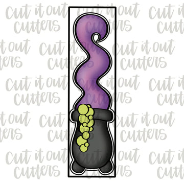 skinny cauldron cookie cutter cut it out cutters