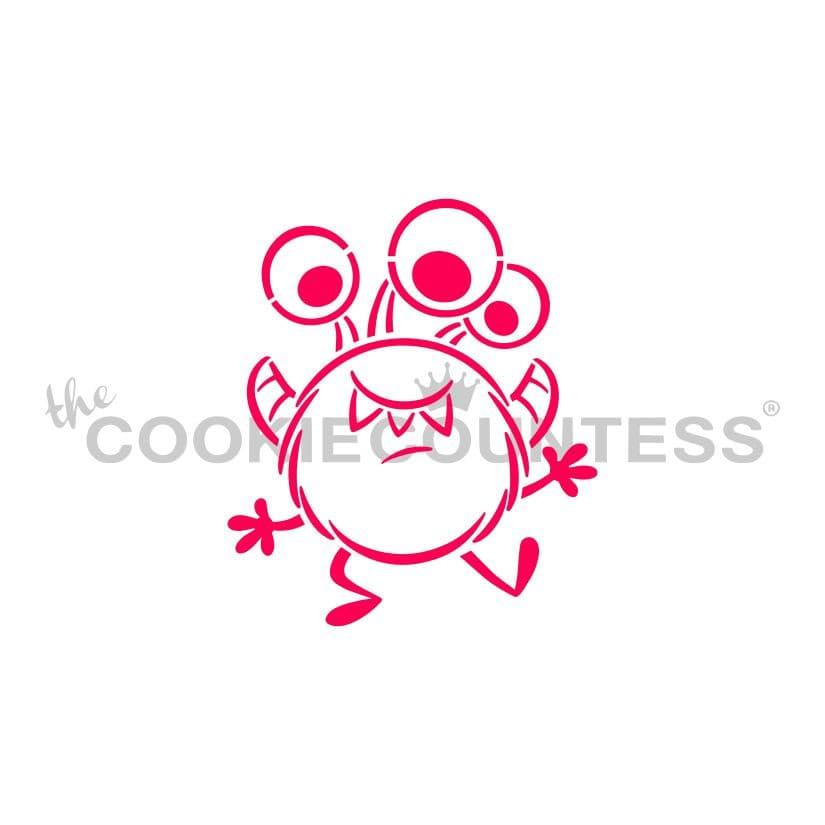 three eyed monster stencil pyo paint your own cookie