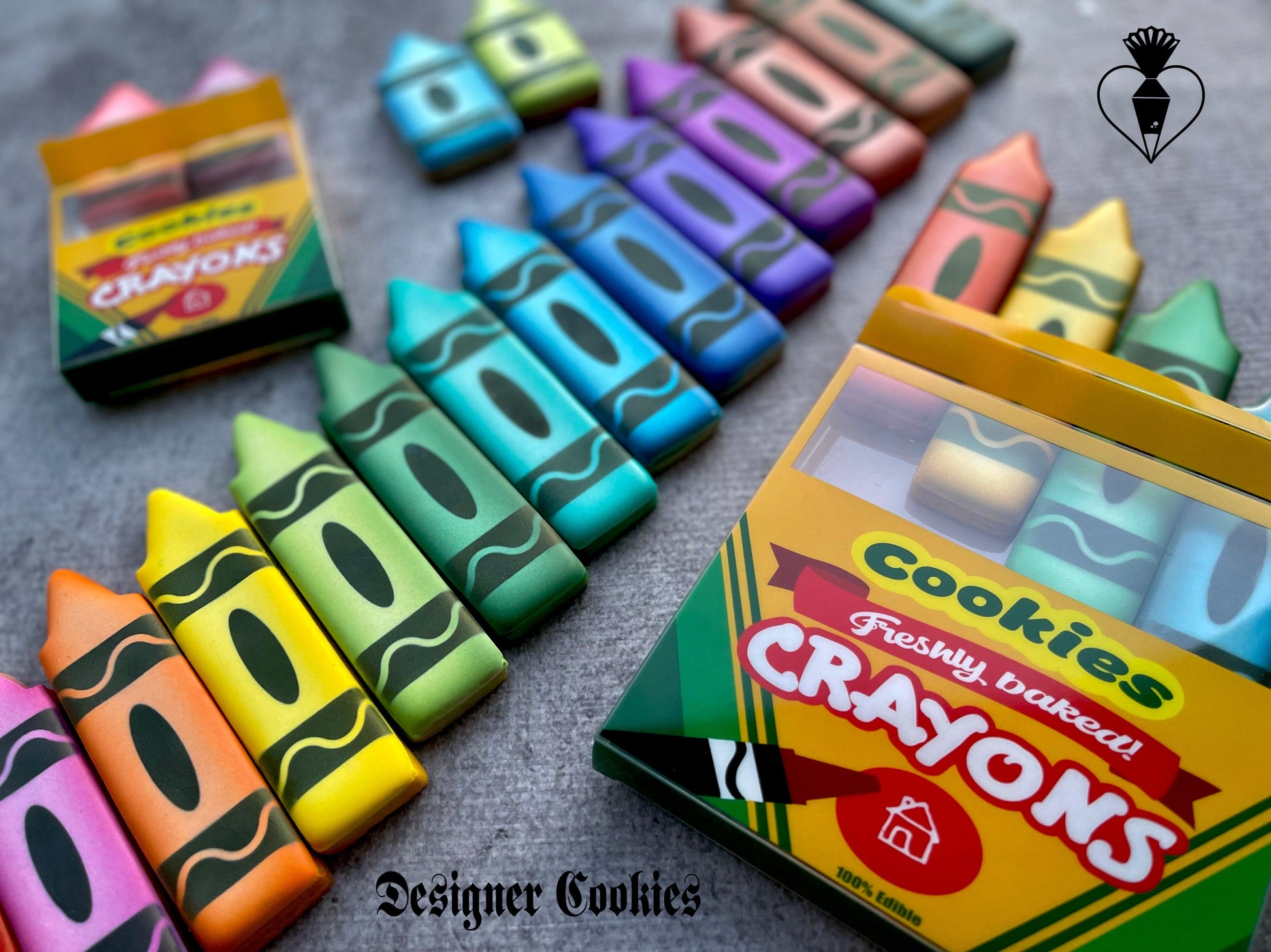 crayon cookie box packaging