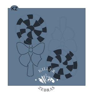 Lollipop with Bow Cutter and Stencil - Designer Cookies ™ STUDIO