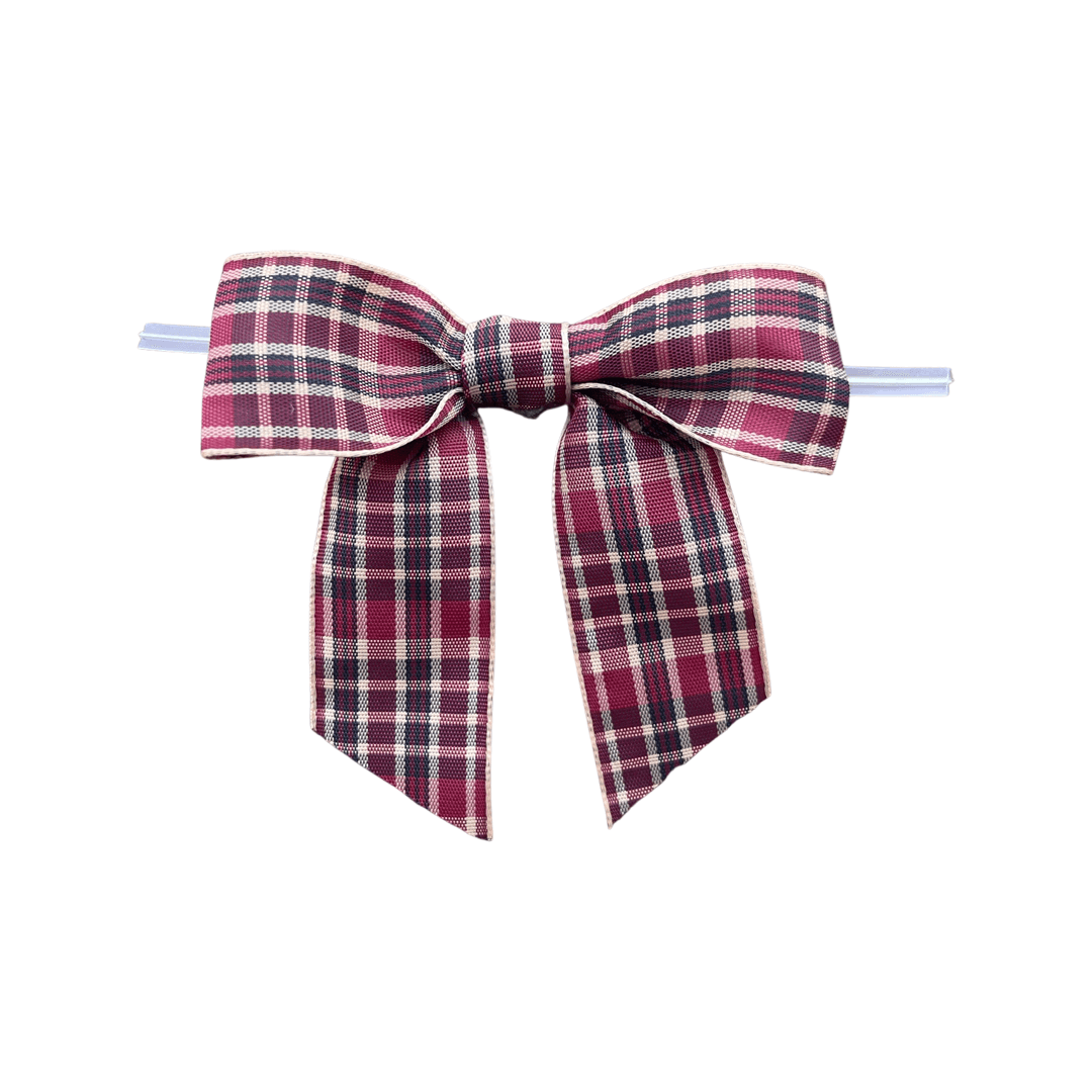 Fall/Thanksgiving Plaid Bow (3.25”) - Designer Cookies ™ STUDIO
