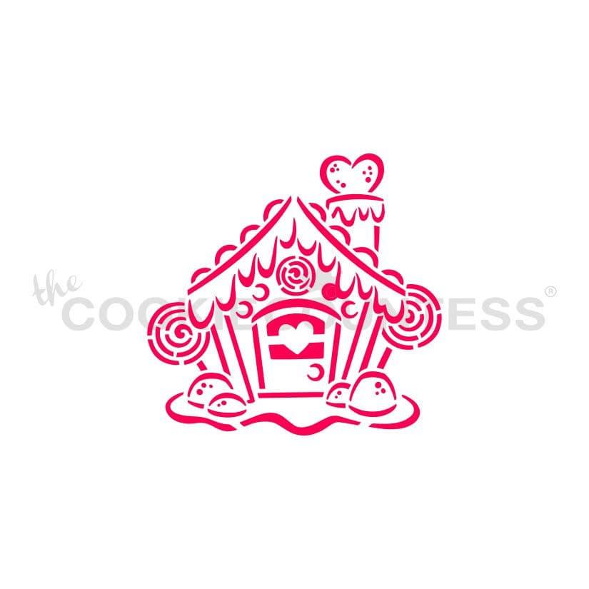 Gingerbread House PYO Stencil cookie decorating