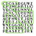 Easter Word Search Stencil Design - Designer Cookies ™ STUDIO