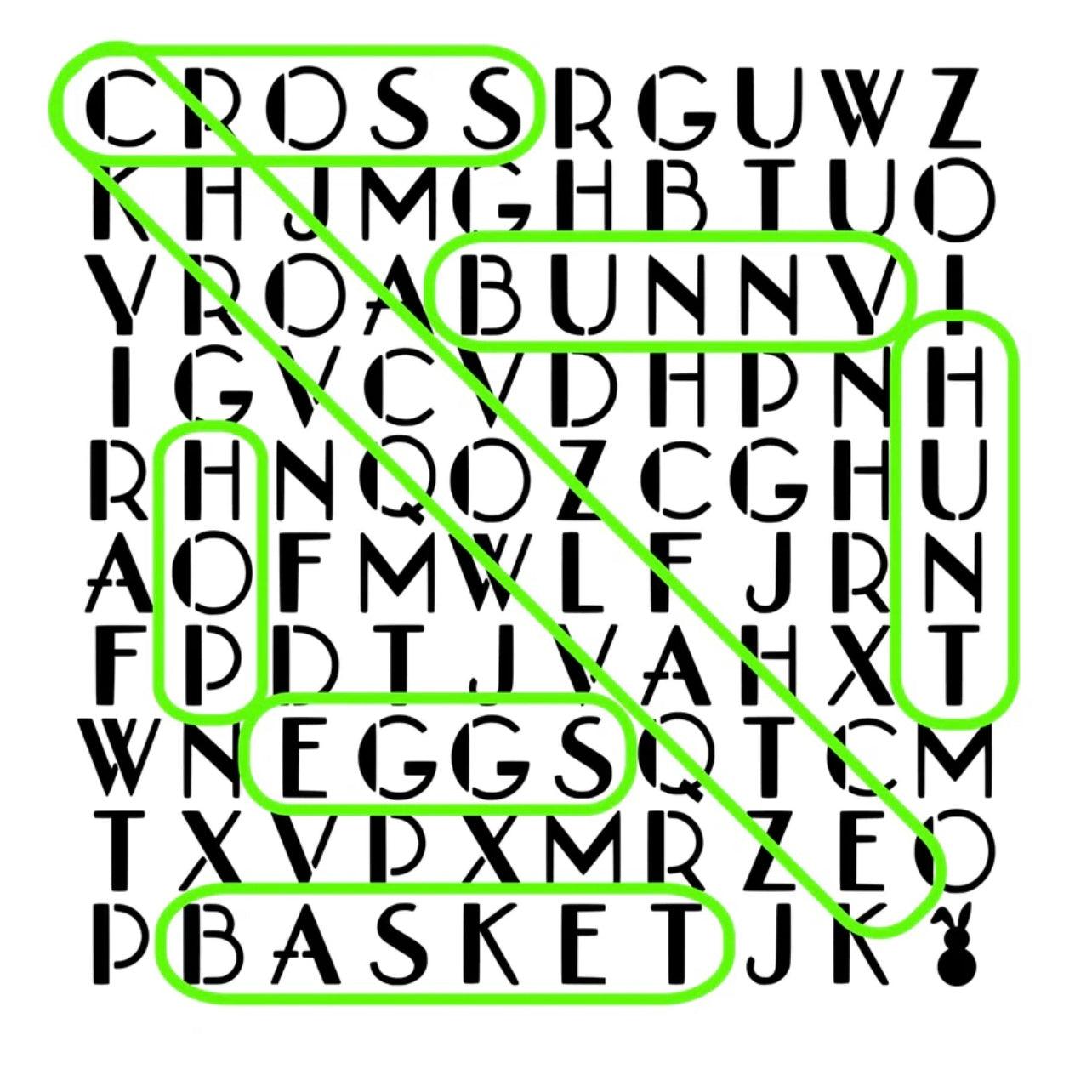 Easter Word Search Stencil Design - Designer Cookies ™ STUDIO