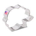 A rose flower cookie and cookie cutter by Ann Clark decorating