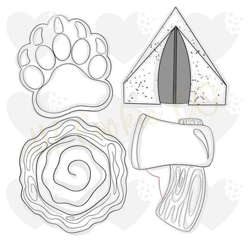 Lumberjack/Camping Mini Cookie Cutter Set - Designer Cookies ™ STUDIO