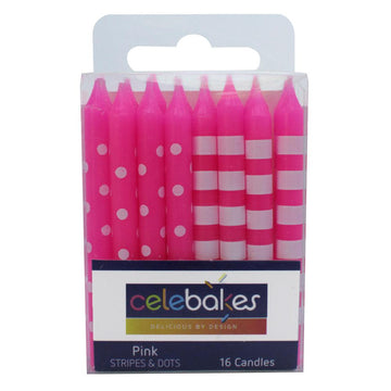Assorted Stripes and Dots Candles - Designer Cookies ™ STUDIO