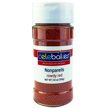 Red nonpareils non-pareils nonpariels sprinkles