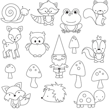 Woodlands Royal Icing Transfer Sheets - Designer Cookies ® STUDIO