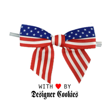 Americana Pretied Bow on a Wire