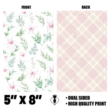5"X8" Floral and Plaid Physical Box Backer (25 pcs.)