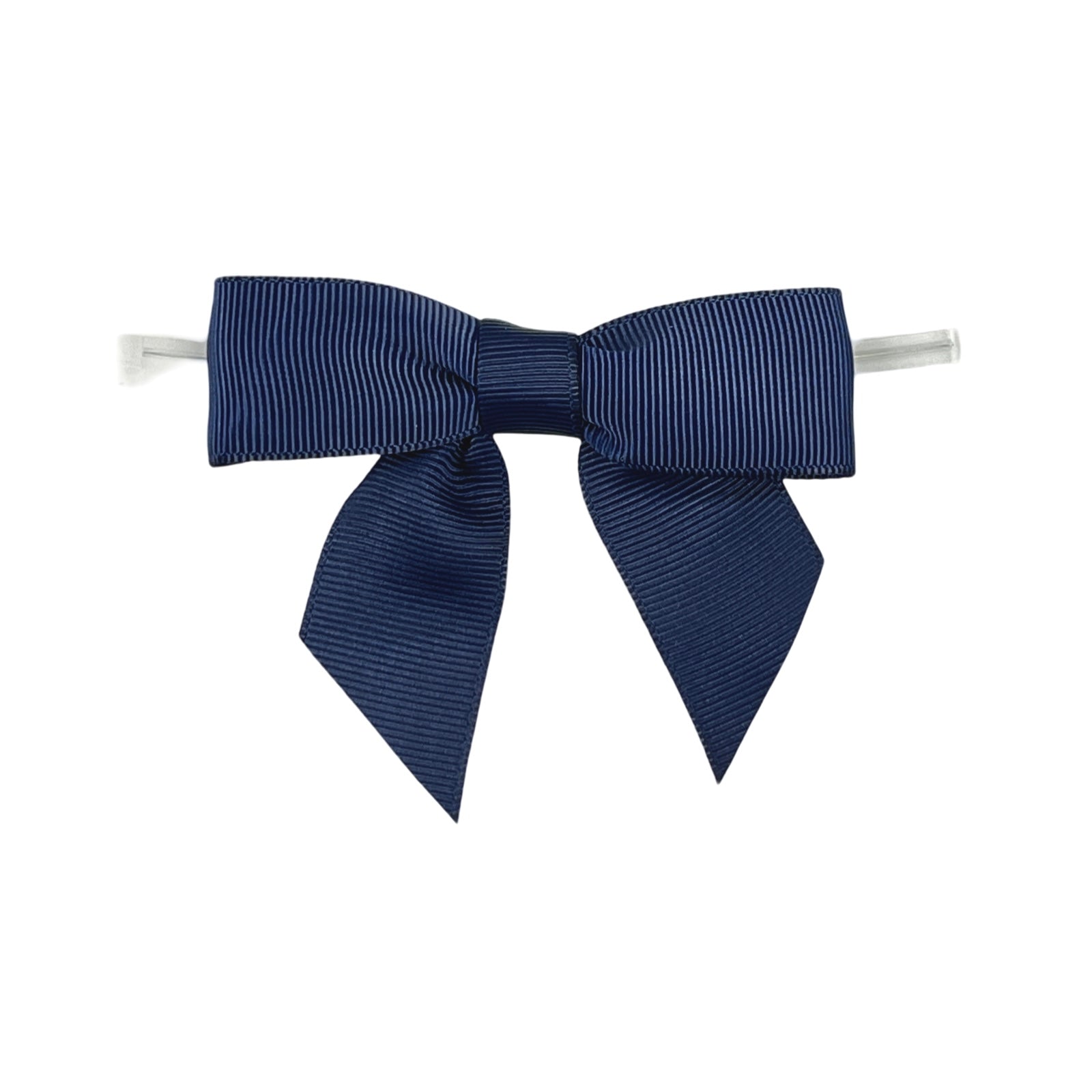 Navy Blue Pre-Tied Bow on Wire
