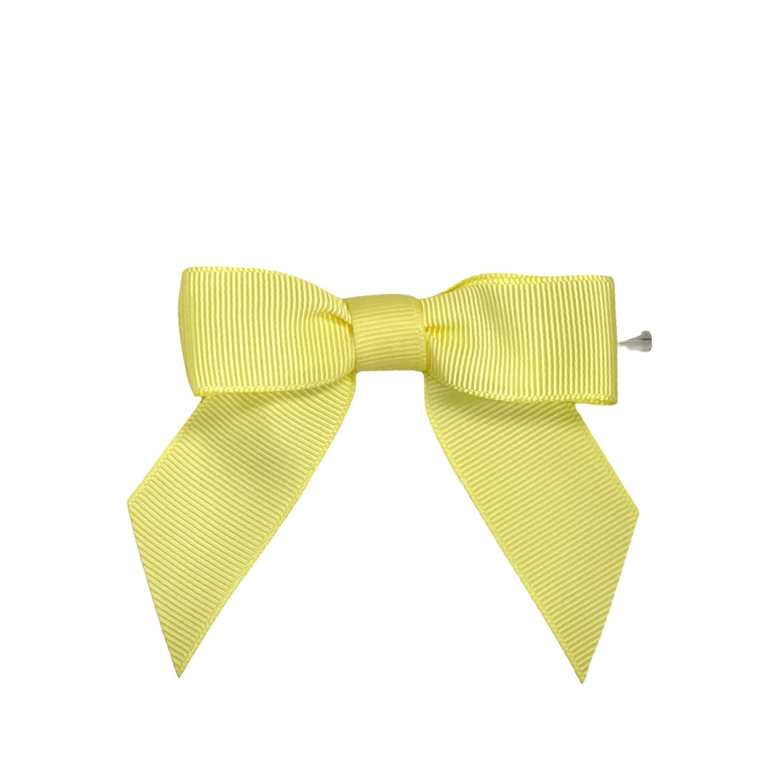 Baby Maize (Pastel Yellow) Pretied Bow on a Wire