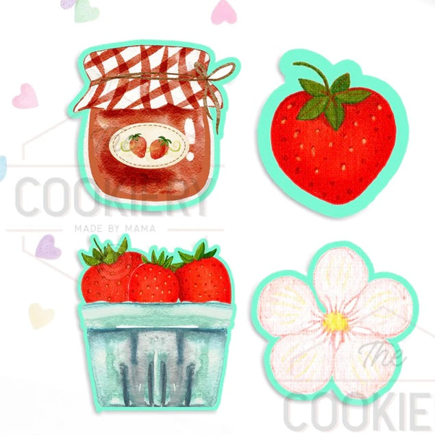 Mini Strawberry Cookie Cutter Set