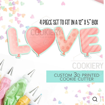 Love Ballon Cookie Cutter Set