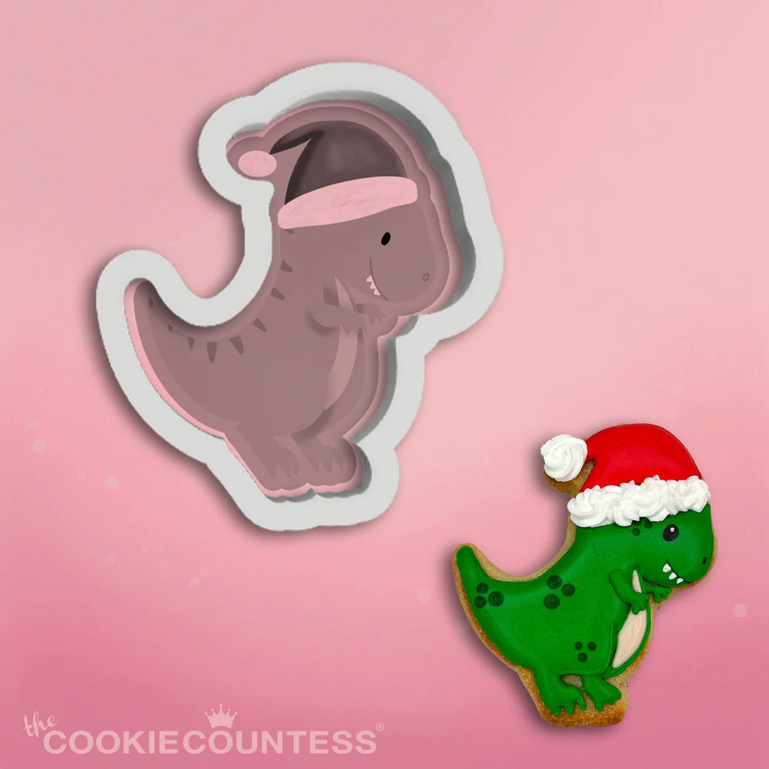 Christmas Dinosaur Cookie Cutter