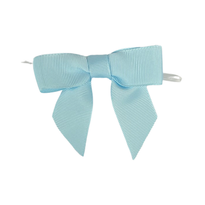 Light Blue Pretied Bow on a Wire