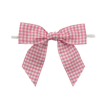 Light Pink Gingham Bow