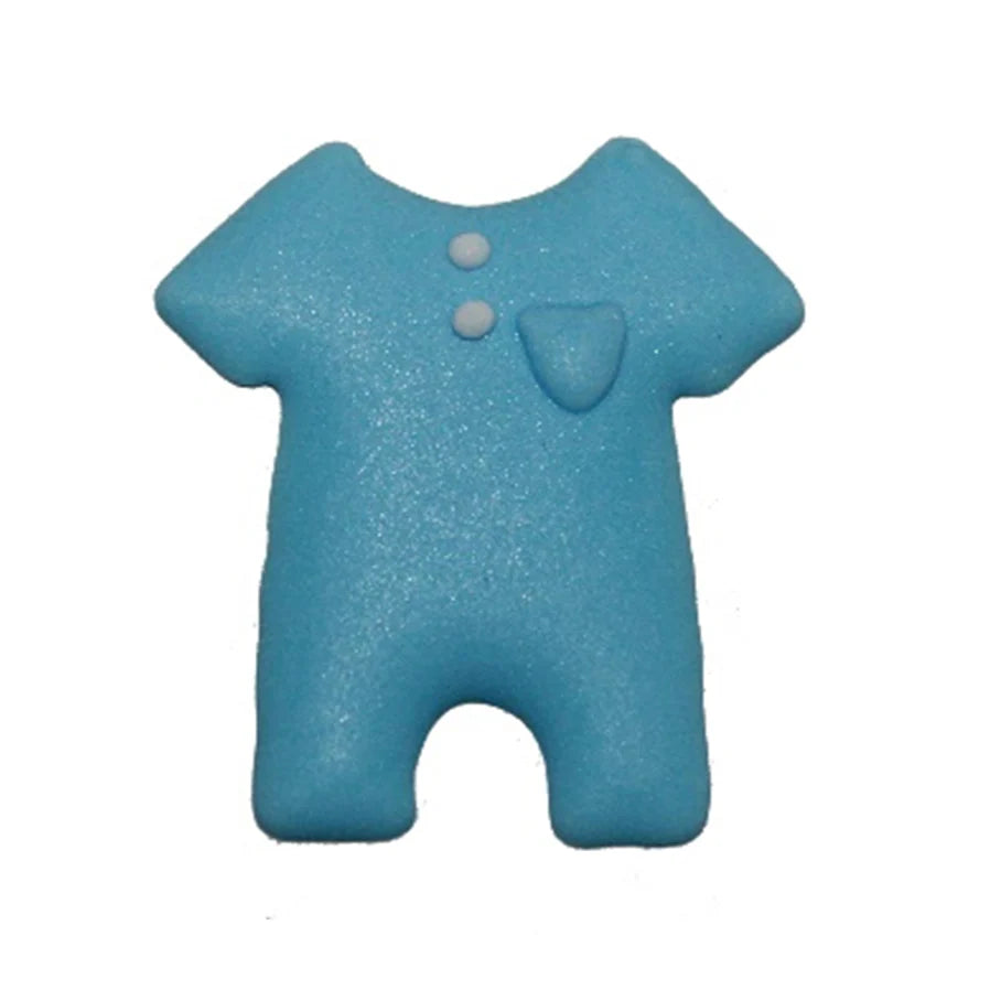 Baby Blue Romper Royal Icing Decorations