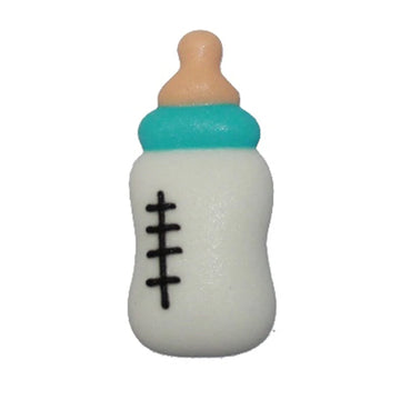 Blue Baby Bottle Royal Icing Decoration