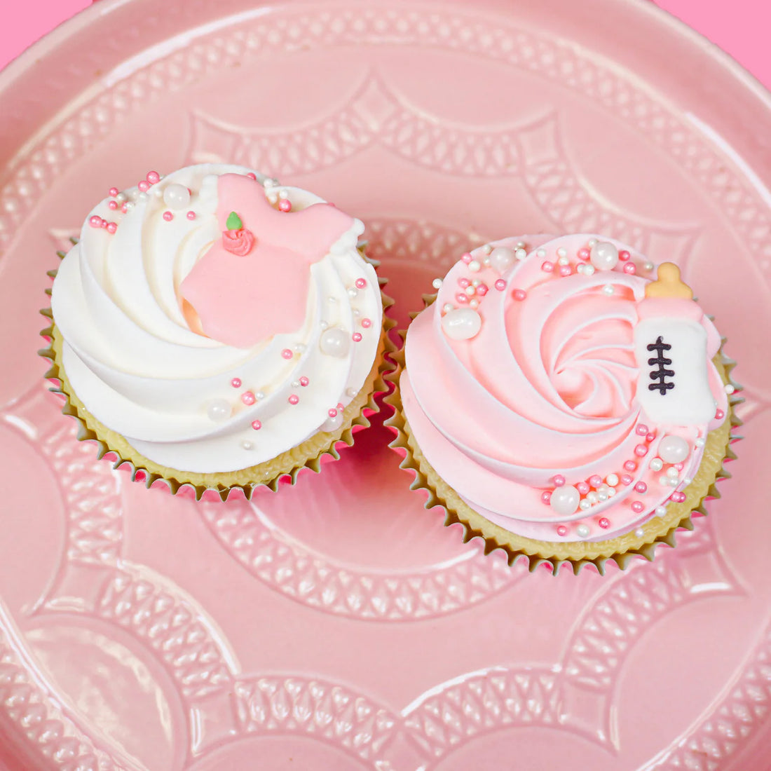 Pink Baby Bottle Royal Icing Decoration