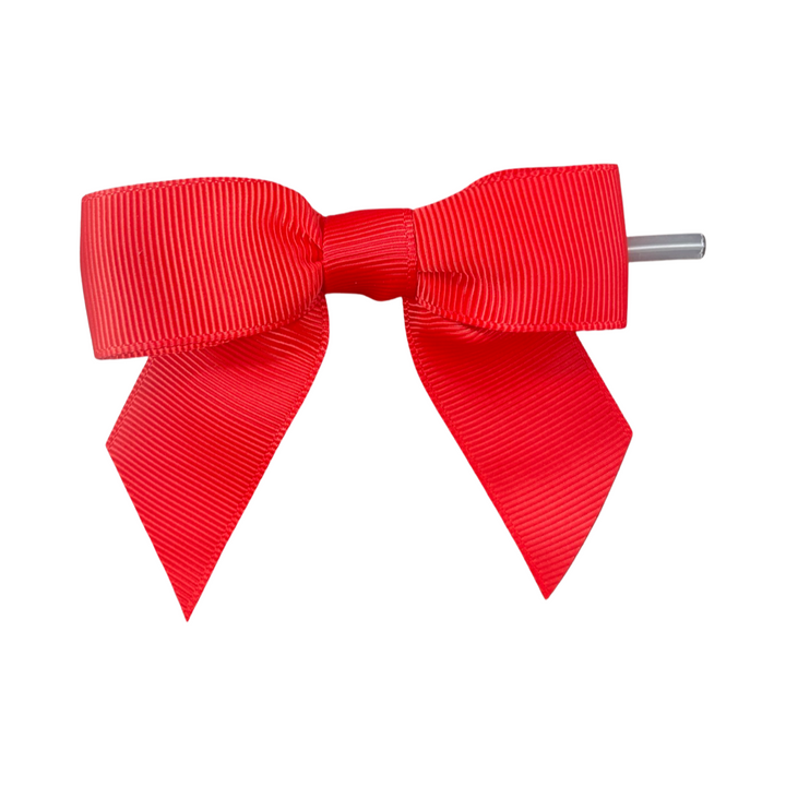 Red Pre-Tied Bow on a Wire