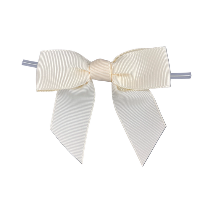 Ivory/Cream Pre-tied Bow on a Wire
