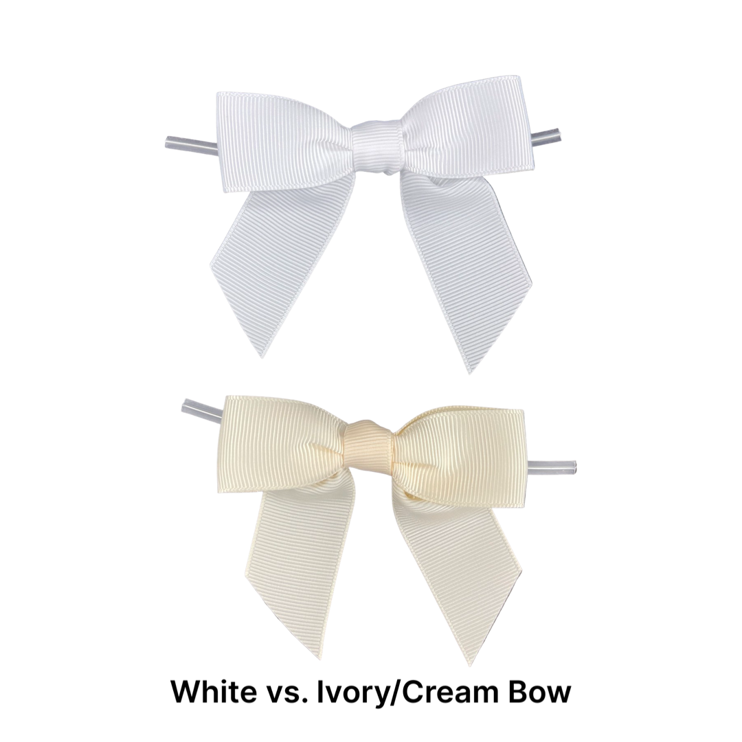 Ivory/Cream Pre-tied Bow on a Wire