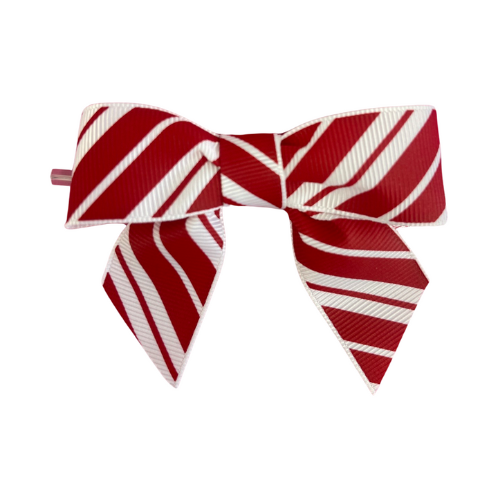 Candy Cane Stripe Bow on a wire