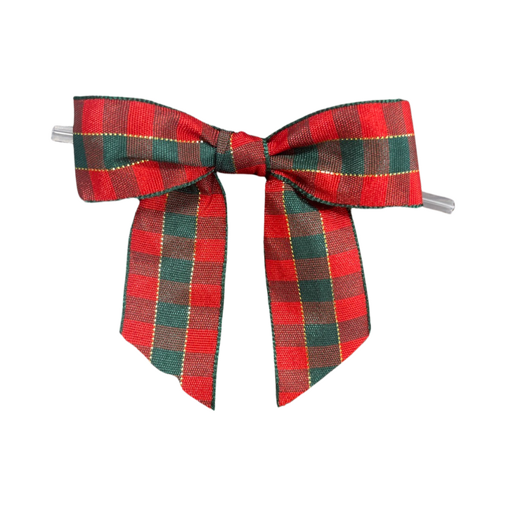 Christmas Gingham with Gold Stitching